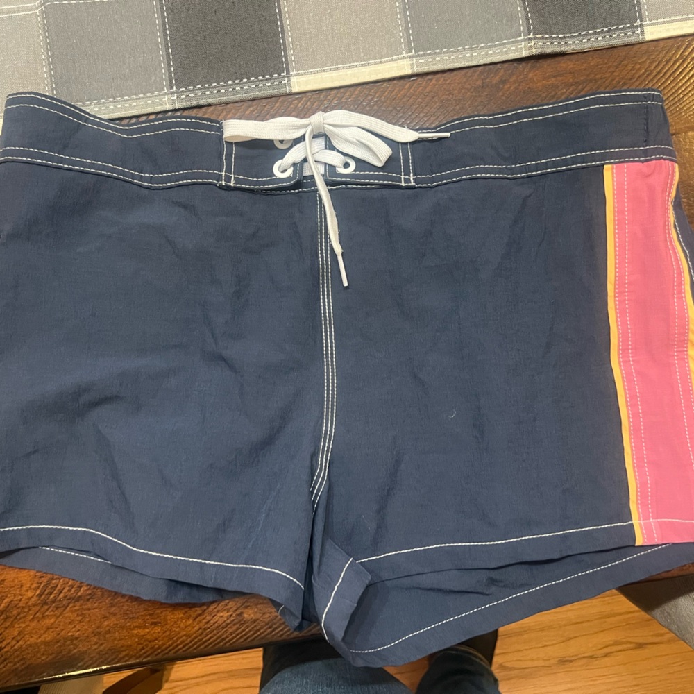 Rip Curl Swim Shorts with Pink and Orange Stripes